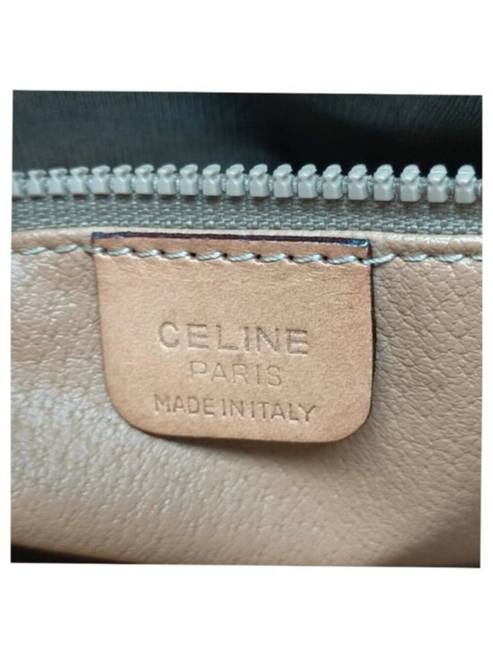 Authentic Celine Macadam Canvas Clutch Brown Leather Trim Vintage Designer Pouch - Picture 16 of 16